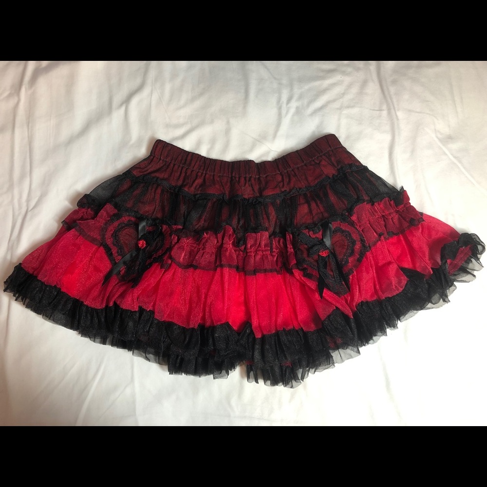 Tripp Black & Red Mini Skirt/Petticoat Size S